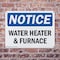 Signmission Water Heater & Furnace, 14 in W x Rectangle, Plastic OS-2PACK-NS-P-1014-L-18972 - alternate 3